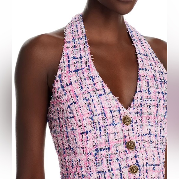 Aqua Set in Pink and Navy Tweed size small - Picture 5 of 9